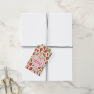 Aardbei Zoete Cadeaubijlage | Kinderverjaardagsfee Cadeaulabel