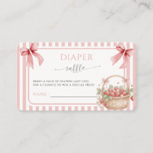 Aardbei Zoete Roze Streep Boog Baby shower