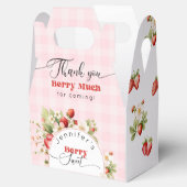 Aardbei zoete verjaardag bedankdoosjes (Geopend)