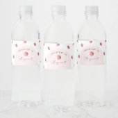 Aardbei zoete verjaardag waterfles etiket (Flessen)