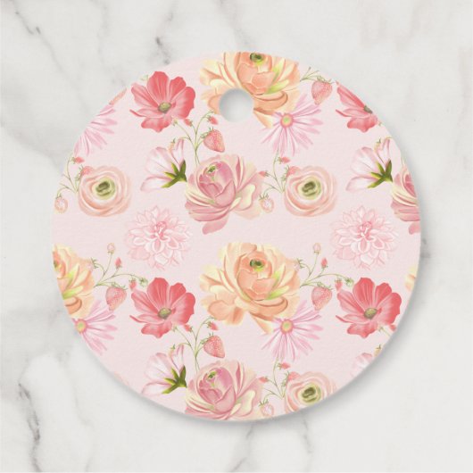 aardbei | Zomer Baby shower Bedankjes Labels (Achterkant)