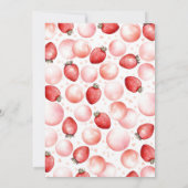 Aardbeiballonnen bessenzoet Baby shower Kaart (Achterkant)