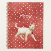 Aardbeibekoring Witte Kat Planner (Voorkant)