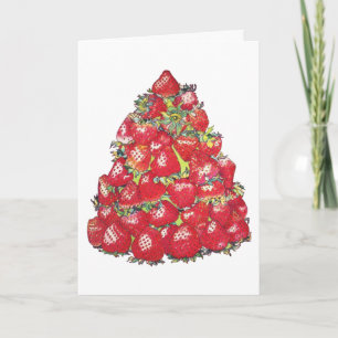 aardbeiboom feestdagen kaart
