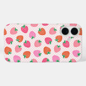 Aardbeicontroles - Roze en Rood Case-Mate iPhone Case (Achterkant (horizontaal))