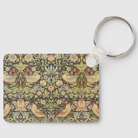 Aardbeidieven door William Morris, Vintage Kunst Sleutelhanger (Voorkant)