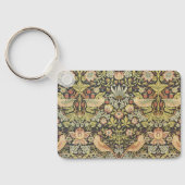 Aardbeidieven door William Morris, Vintage Kunst Sleutelhanger (Achterkant)