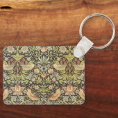 Aardbeidieven door William Morris, Vintage Kunst Sleutelhanger (Voorkant)