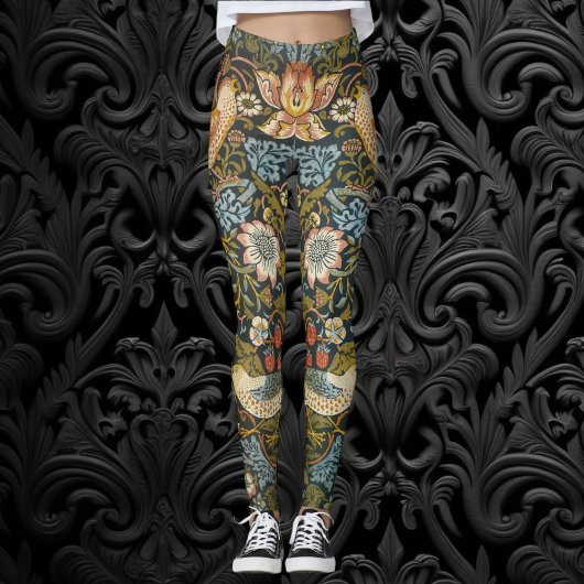 Aardbeidieven van William Morris, Vintage Kunst Leggings