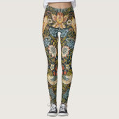 Aardbeidieven van William Morris, Vintage Kunst Leggings (Voorkant)