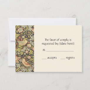 Aardbeidieven Vintage Trouwset RSVP Kaartje
