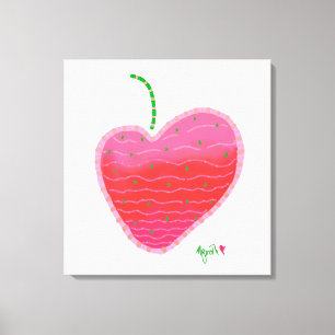 aardbeidoek canvas afdruk