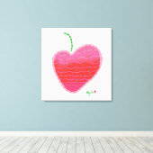 aardbeidoek canvas afdruk (Insitu (Houten vloer))