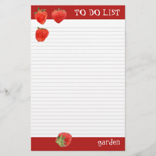 aardbeien 4our om lijst te doen briefpapier