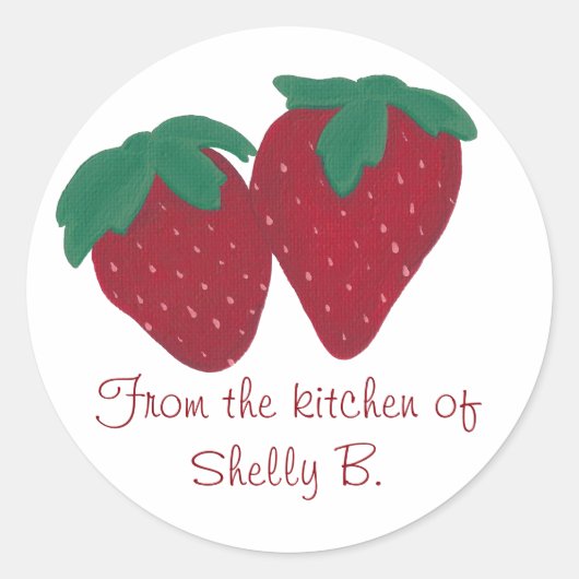 Aardbeien Aardbeien Uit de Keuken Stickers (Voorkant)