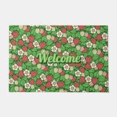 Aardbeien Achtergrondpatroon Doormat Deurmat (Voorkant)
