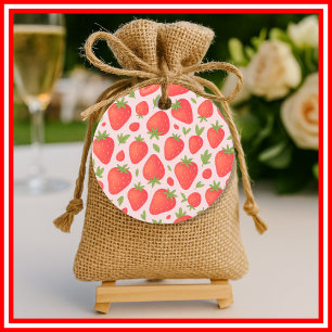 Aardbeien Baby Borrel Bedankjes Labels