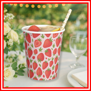 Aardbeien Baby Borrel Papieren Bekers