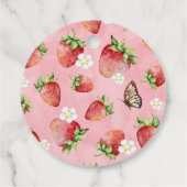 Aardbeien Baby shower Bedankjes Labels (Achterkant)