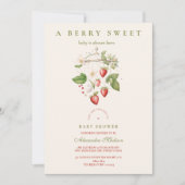 Aardbeien Baby shower Kaart (Voorkant)