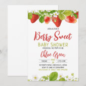 Aardbeien Baby shower Kaart (Voorkant / Achterkant)