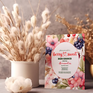 Aardbeien Baby shower Kaart