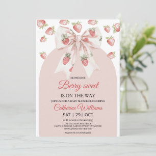 Aardbeien Baby Shower Uitnodiging Bes Baby