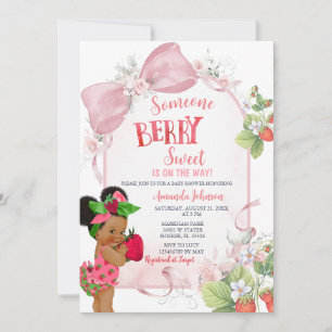Aardbeien Baby Shower Uitnodiging Cute Berry