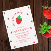 Aardbeien Baby Shower Zoet als Baby