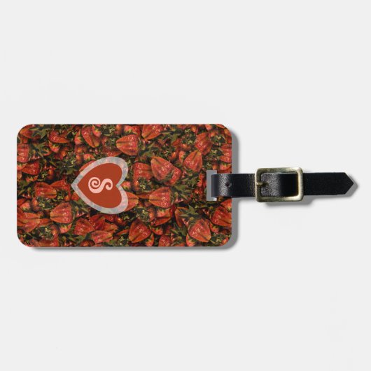 Aardbeien Bagagelabel (Voorkant horizontaal)