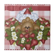 Aardbeien Beer Tile