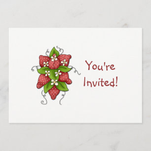 Aardbeien Birthday Party Invitation Kaart