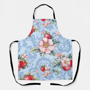 Aardbeien & Bloemen Patroon Schort