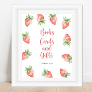Aardbeien - boeken kaarten en cadeaus poster