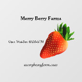 Aardbeien Boerderij Raamsticker (Vel)