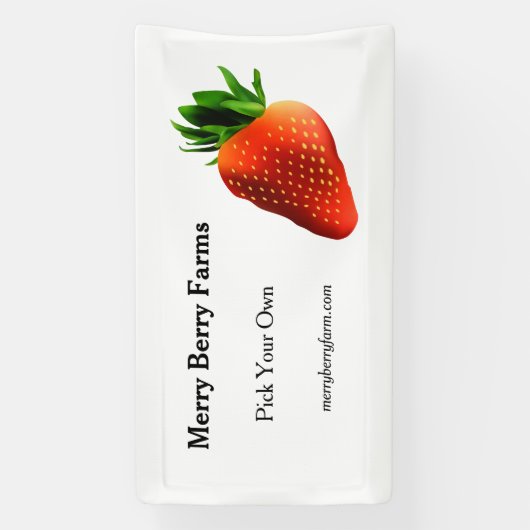 Aardbeien Boerderij Spandoek (Verticaal)