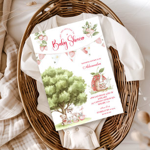 Aardbeien Bos Baby Shower Kaart
