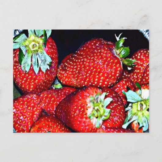 Aardbeien Briefkaart (Voorkant)