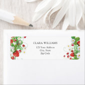 Aardbeien Bruidsdouche Etiket (Insitu)