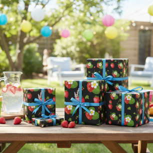 Aardbeien Cadeaupapier