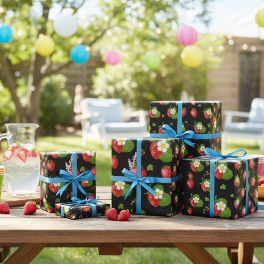 Aardbeien Cadeaupapier