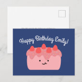 Aardbeien Cake Briefkaart (Voorkant / Achterkant)