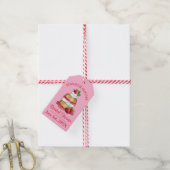 Aardbeien Cake Shortcake Bruidsdiner Verjaardag Cadeaulabel (Met Touw)