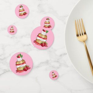 Aardbeien Cake Shortcake Bruidsdiner Verjaardag Confetti