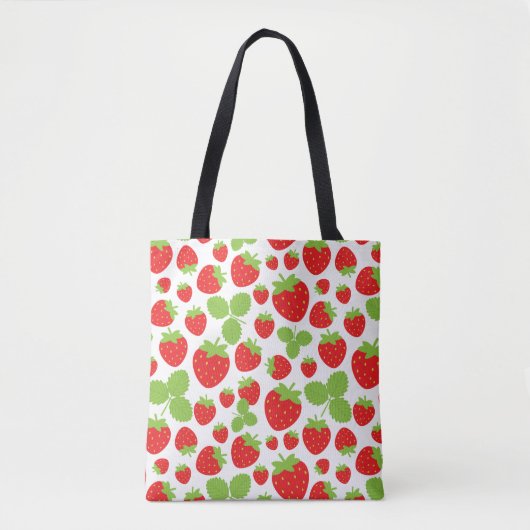 Aardbeien Canvas tas (Voorkant)