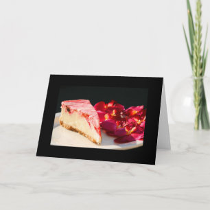 Aardbeien Cheesecake en Orchideeën Wenskaart An Kaart