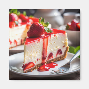 Aardbeien Cheesecake Magneet