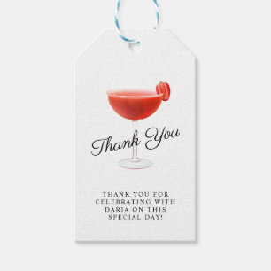 Aardbeien Cocktail Party Gift Labels Cadeaulabel