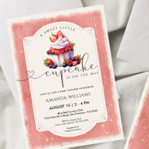 Aardbeien Cupcake Zoete Zomer Baby Shower