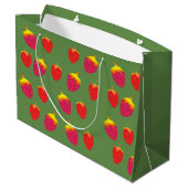 Aardbeien Custom Geschenkzak Groot Cadeauzakje (Achterkant Gekanteld)
